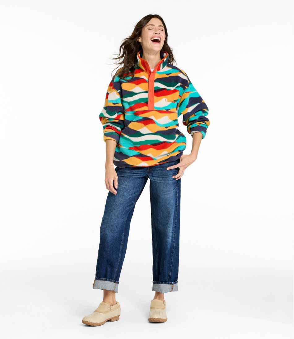 Adults' Bean's Classic Fleece Pullover, Print | L.L.Bean Recommended