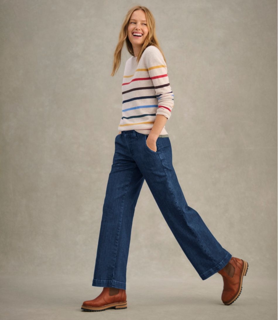 Women's True Shape Jeans, High-Rise Wide-Leg Trouser | L.L.Bean Classic