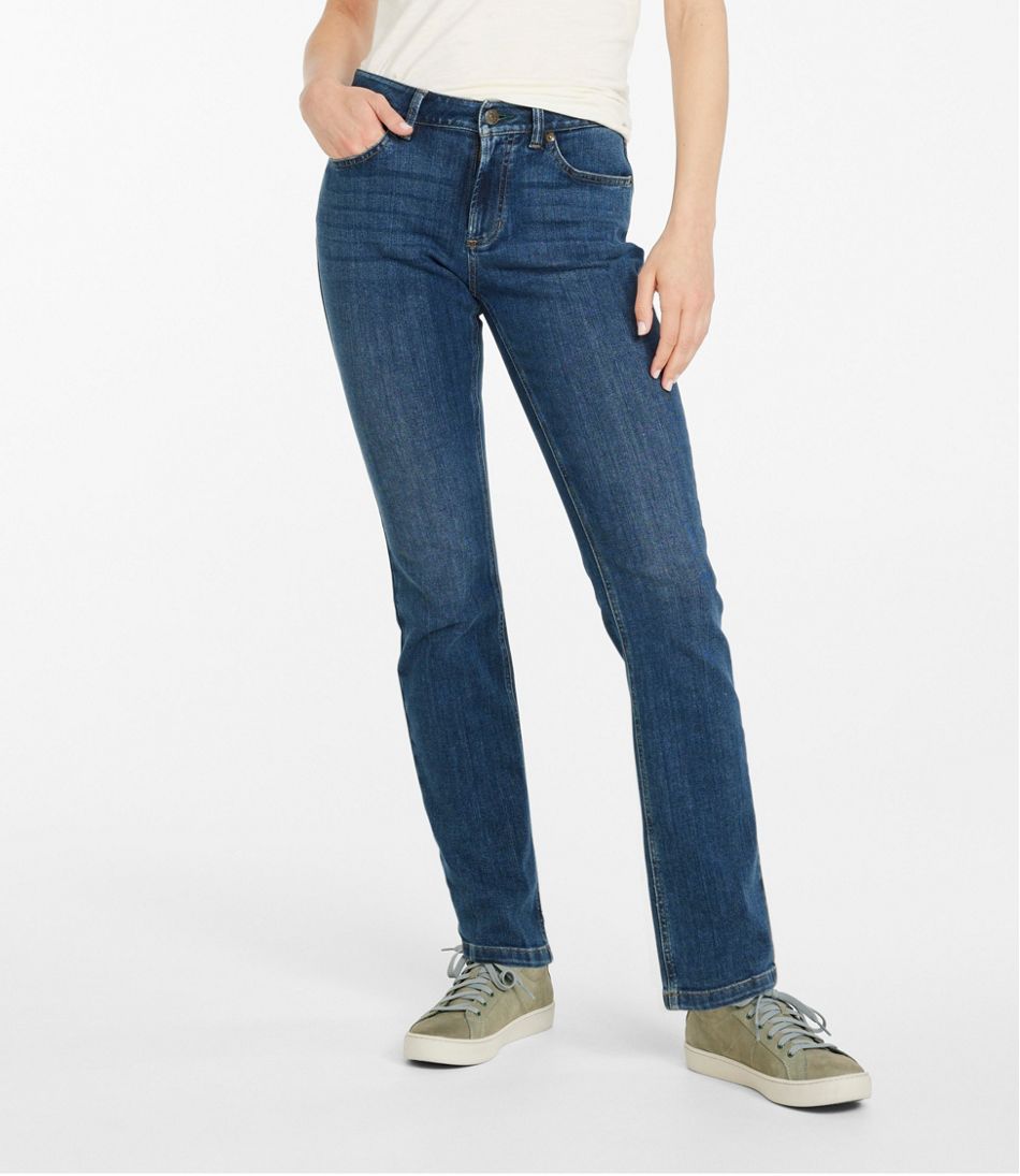 Women's BeanFlex® Jeans, Mid-Rise Straight-Leg | L.L.Bean Latest