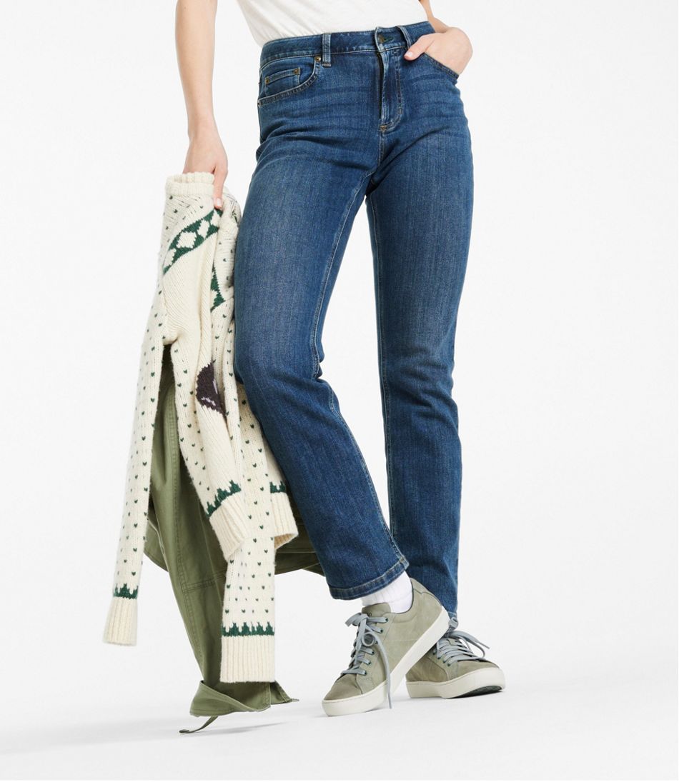 Women's BeanFlex® Jeans, Mid-Rise Straight-Leg | L.L.Bean Latest