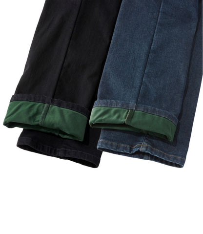 Women's True Shape Jeans, High-Rise Straight-Leg Fleece-Lined | L.L.Bean Featured