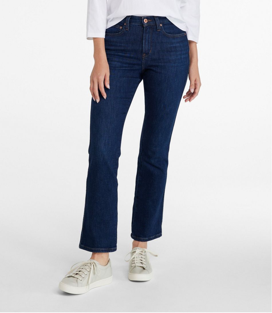 Women's L.L.Bean Everyday Stretch Jeans, High-Rise Mini Bootcut Ankle | L.L.Bean Recommended