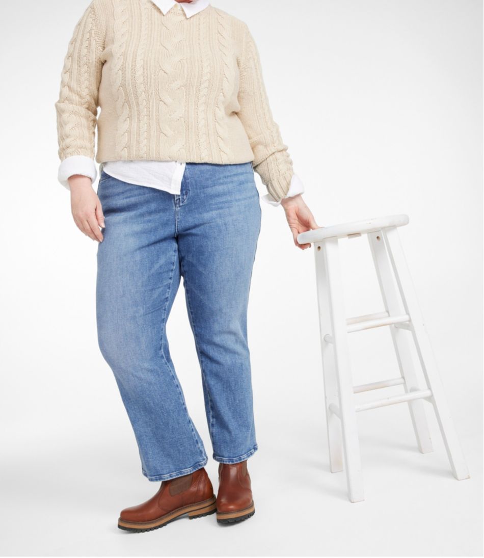 Women's L.L.Bean Everyday Stretch Jeans, High-Rise Mini Bootcut Ankle | L.L.Bean Recommended