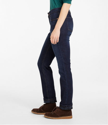 Women's BeanFlex® Jeans, Mid-Rise Straight-Leg Lined | L.L.Bean Classic