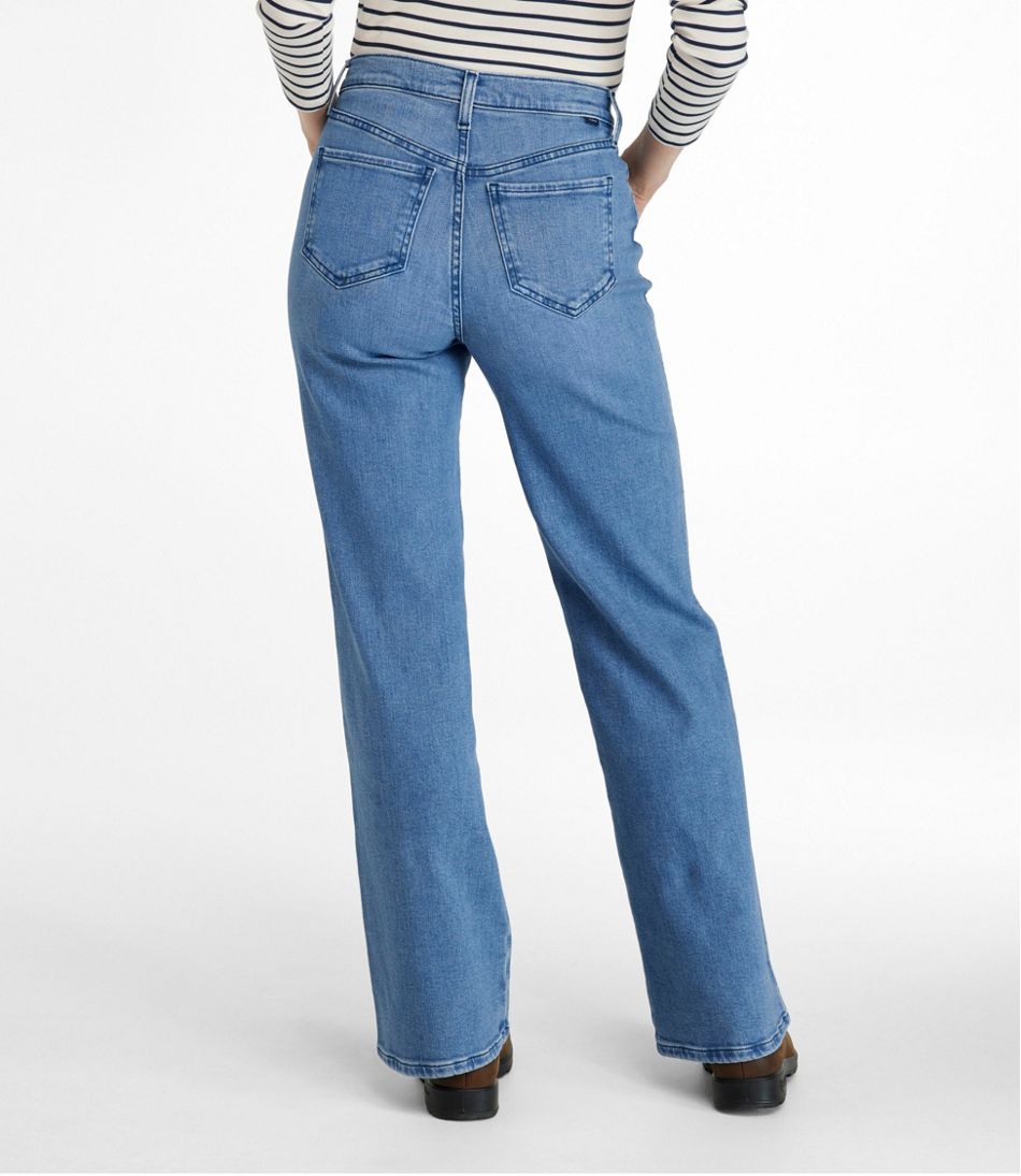 Women's L.L.Bean Everyday Stretch Jeans, High-Rise Relaxed Wide-Leg | L.L.Bean Essential
