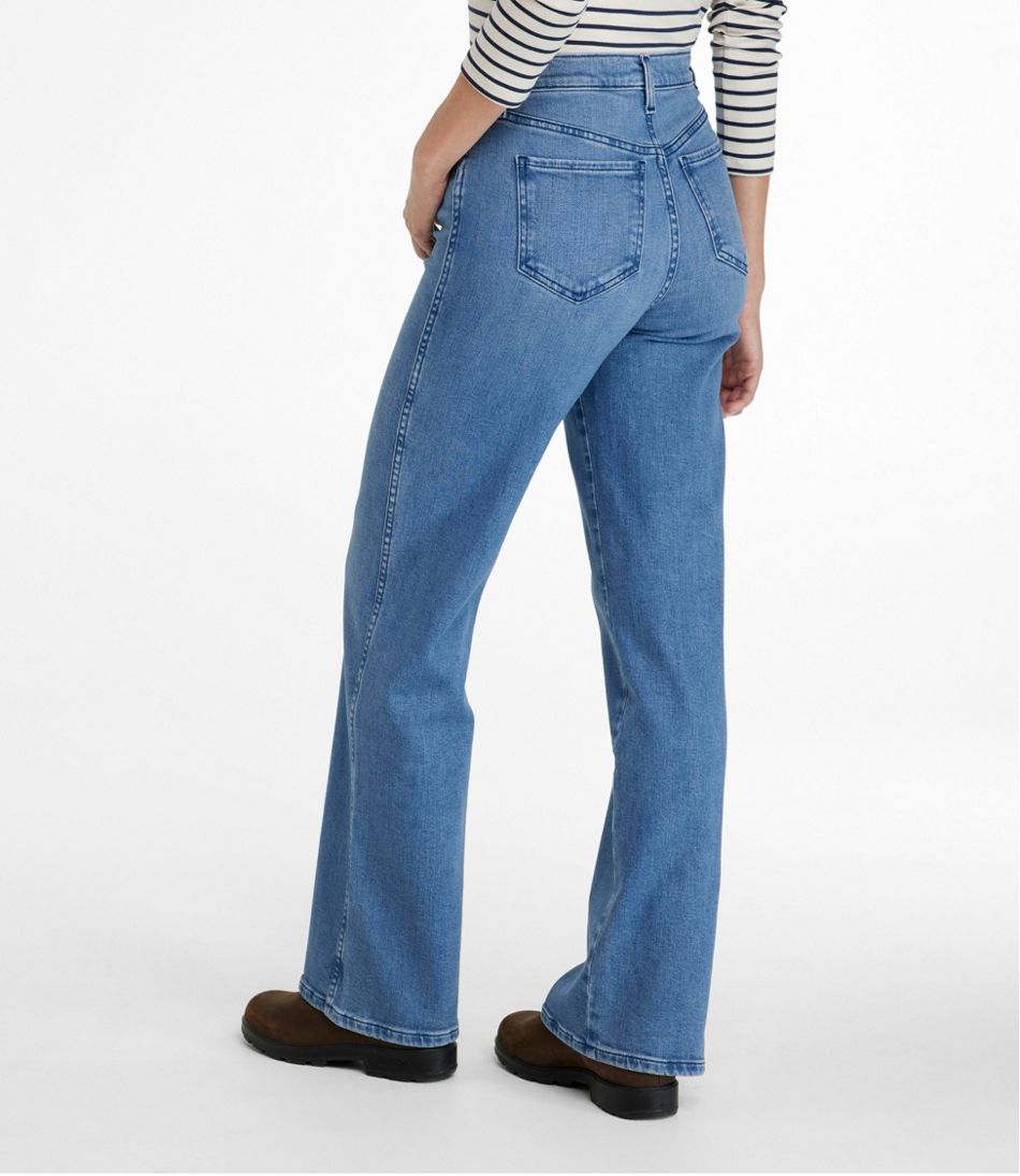 Women's L.L.Bean Everyday Stretch Jeans, High-Rise Relaxed Wide-Leg | L.L.Bean Essential