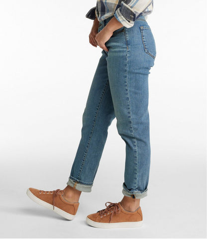 Women's Signature Organic Denim Boyfriend Jeans, Low-Rise Straight-Leg | L.L.Bean Featured