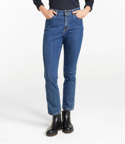 Women's True Shape Jeans, High-Rise Slim-Leg Ankle | L.L.Bean Signature