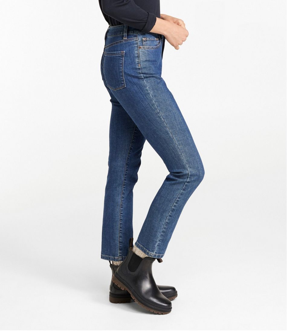 Women's True Shape Jeans, High-Rise Slim-Leg Ankle | L.L.Bean Signature