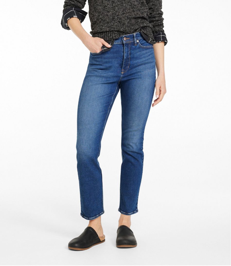Women's Signature Super Stretch Jeans, High-Rise Skinny-Leg Ankle | L.L.Bean Classic
