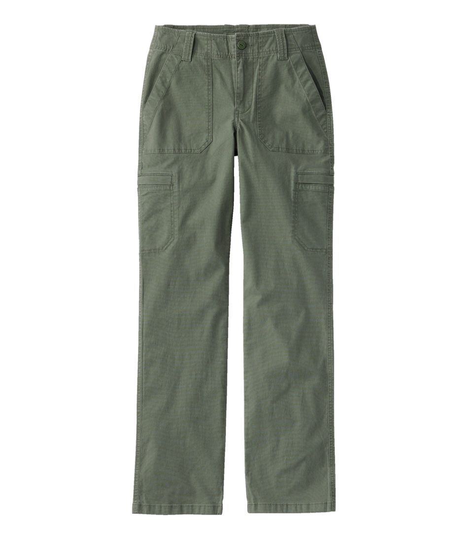 Women's 207 Vintage Cotton Canvas Pants, Mid-Rise Straight-Leg Cargo | L.L.Bean Signature