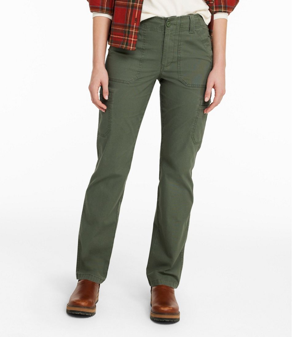 Women's 207 Vintage Cotton Canvas Pants, Mid-Rise Straight-Leg Cargo | L.L.Bean Signature