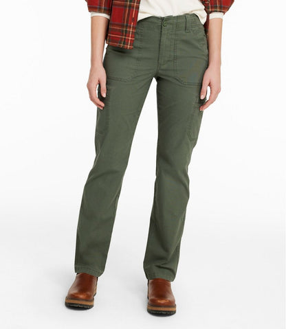 Women's 207 Vintage Cotton Canvas Pants, Mid-Rise Straight-Leg Cargo | L.L.Bean Signature