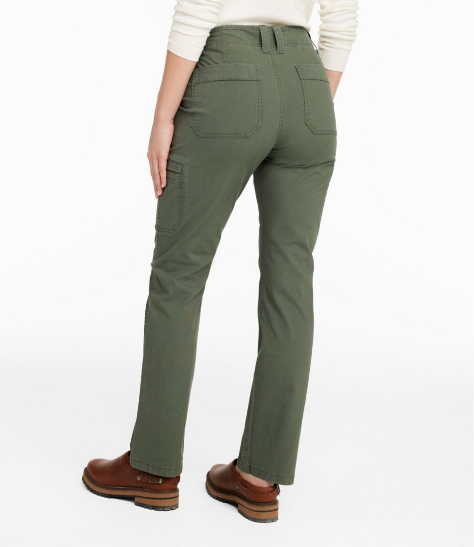 Women's 207 Vintage Cotton Canvas Pants, Mid-Rise Straight-Leg Cargo | L.L.Bean Signature