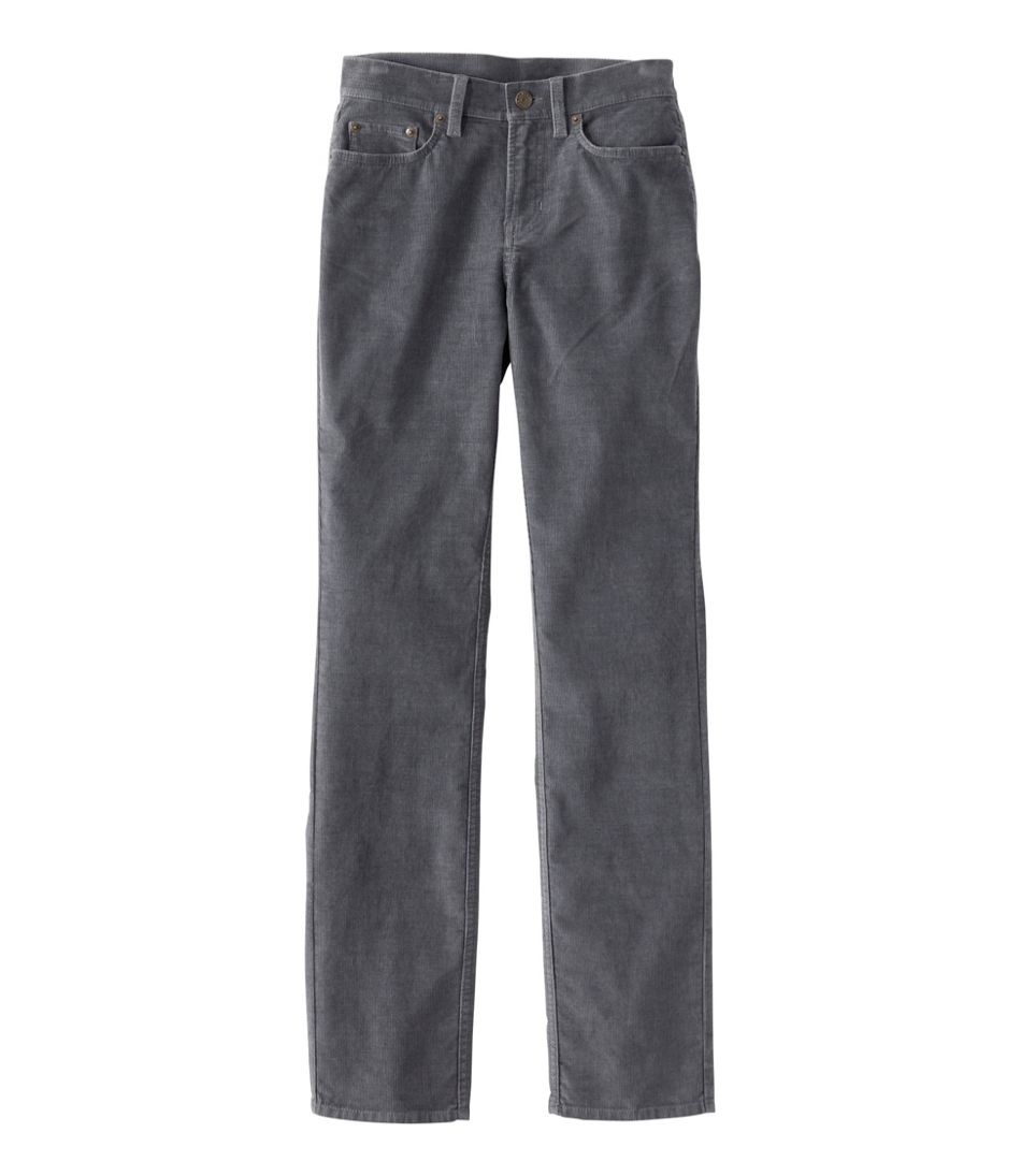 Women's BeanFlex Five-Pocket Corduroy Pants, Mid-Rise Straight-Leg | L.L.Bean Essential