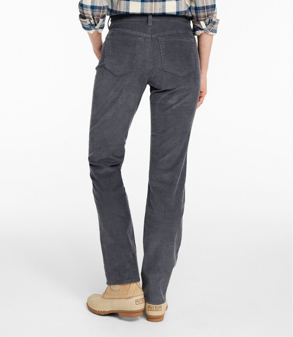 Women's BeanFlex Five-Pocket Corduroy Pants, Mid-Rise Straight-Leg | L.L.Bean Essential