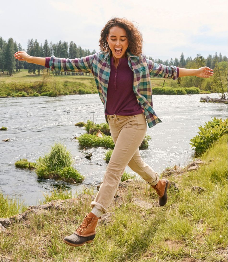 Women's BeanFlex Five-Pocket Corduroy Pants, Mid-Rise Straight-Leg | L.L.Bean Essential