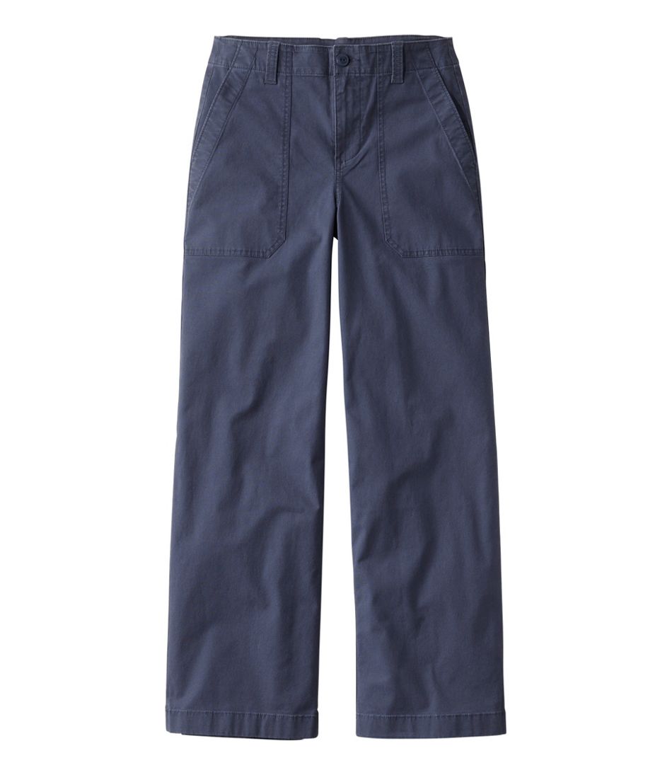 Women's 207 Vintage Cotton Canvas Pants, High-Rise Wide-Leg | L.L.Bean Great Value
