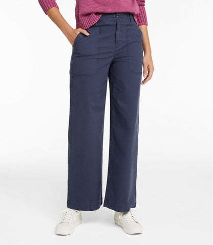 Women's 207 Vintage Cotton Canvas Pants, High-Rise Wide-Leg | L.L.Bean Great Value