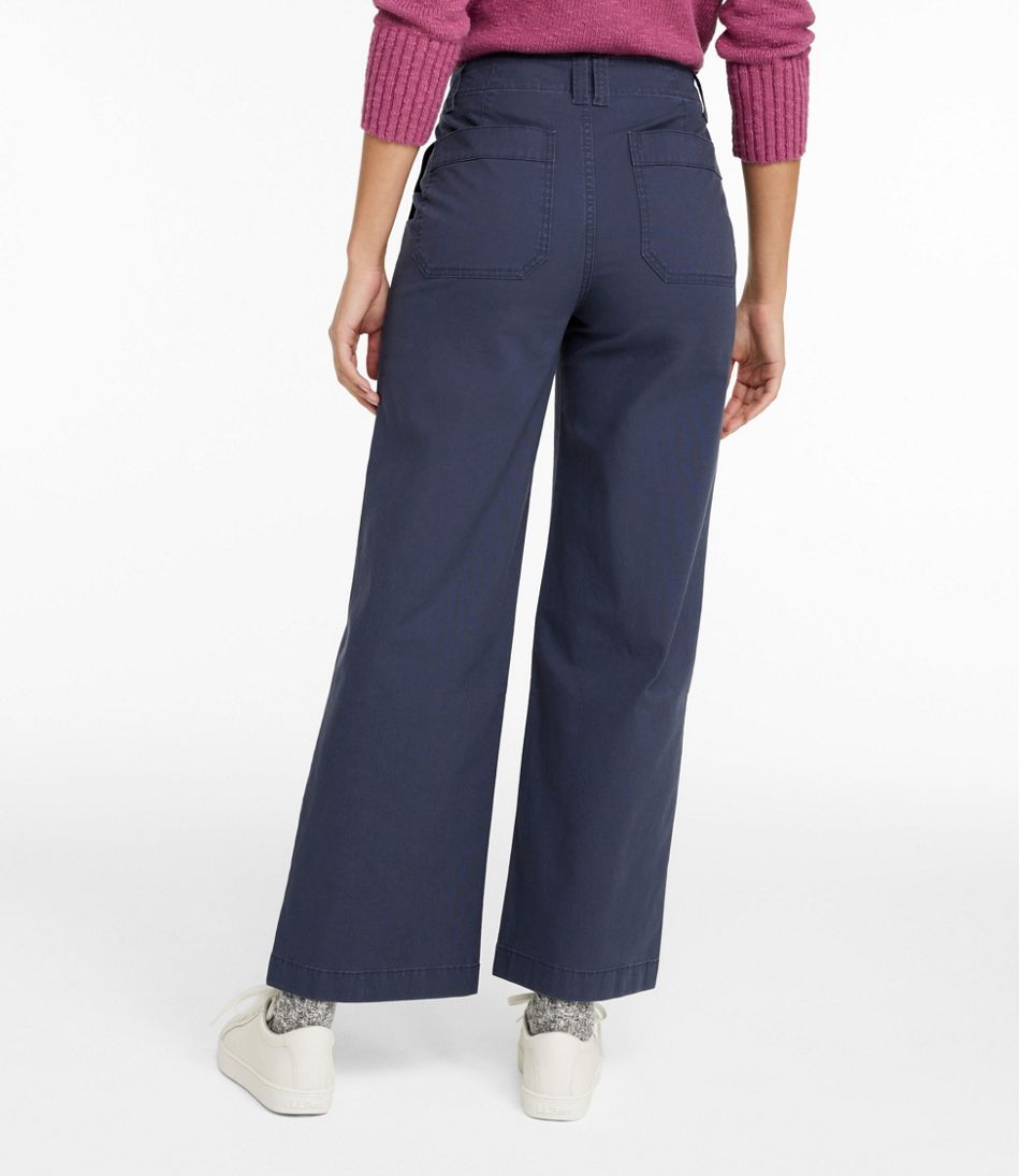 Women's 207 Vintage Cotton Canvas Pants, High-Rise Wide-Leg | L.L.Bean Great Value