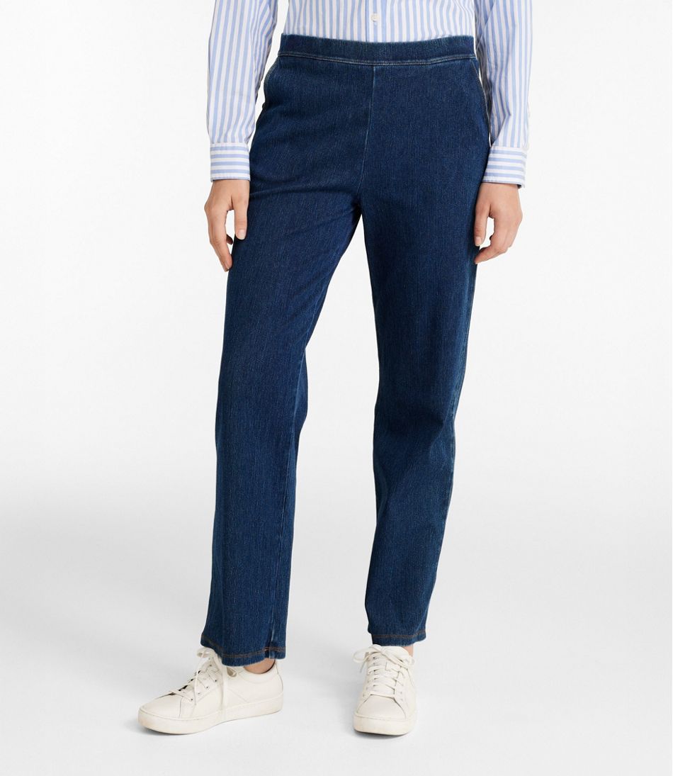 Women's Perfect Fit Pants, Denim Straight-Leg | L.L.Bean Featured