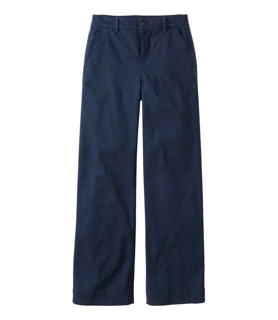 Women's Comfort Stretch Pants, Mid-Rise Wide-Leg Chino | L.L.Bean Recommended