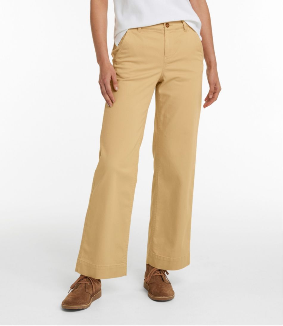 Women's Comfort Stretch Pants, Mid-Rise Wide-Leg Chino | L.L.Bean Recommended