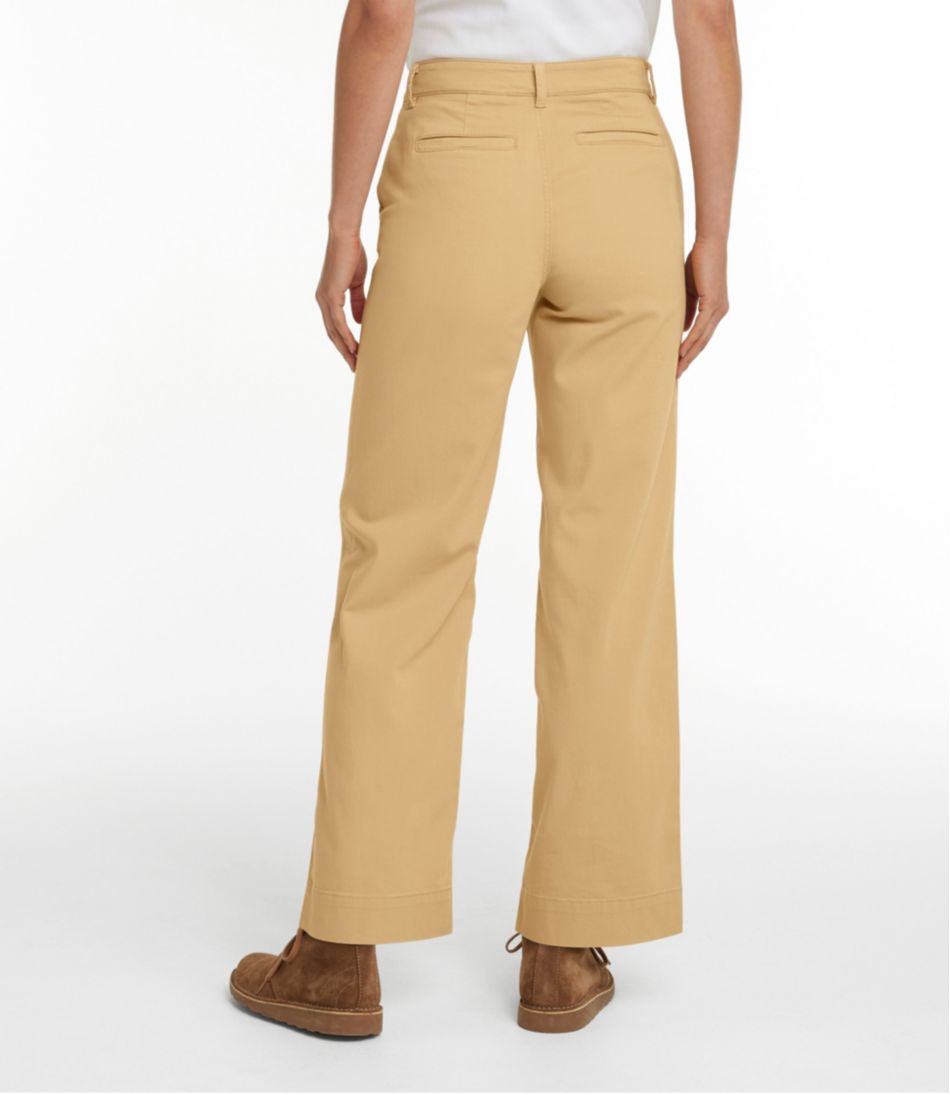 Women's Comfort Stretch Pants, Mid-Rise Wide-Leg Chino | L.L.Bean Recommended