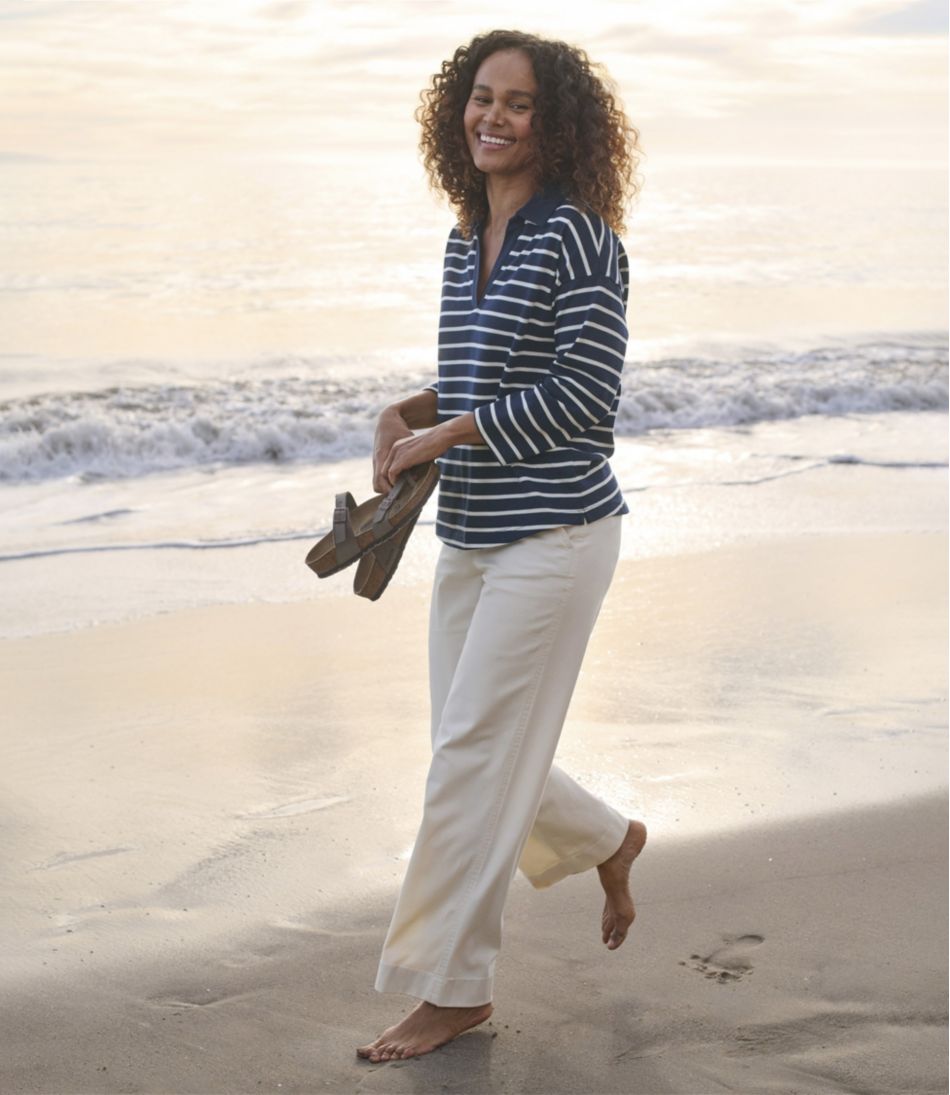 Women's Comfort Stretch Pants, Mid-Rise Wide-Leg Chino | L.L.Bean Recommended