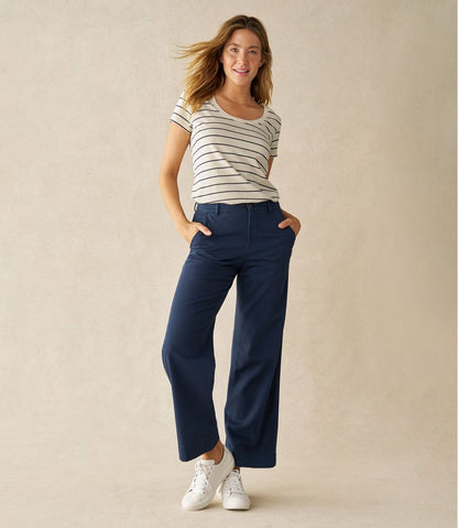 Women's Comfort Stretch Pants, Mid-Rise Wide-Leg Chino | L.L.Bean Recommended