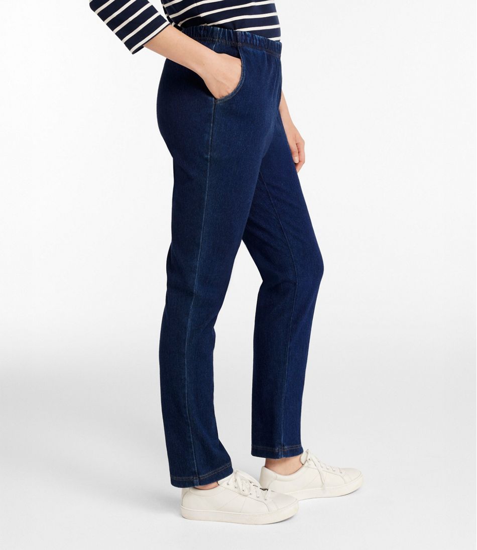 Women's Perfect Fit Pants, Denim Original Tapered Leg | L.L.Bean Exclusive