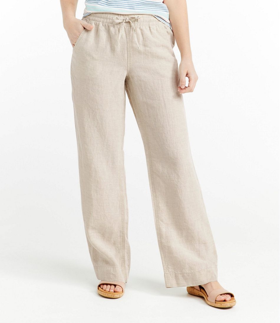 Women's Premium Washable Linen Pull-On Pants | L.L.Bean Classic