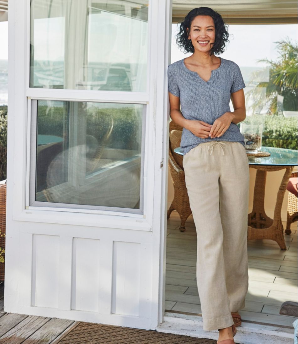 Women's Premium Washable Linen Pull-On Pants | L.L.Bean Classic