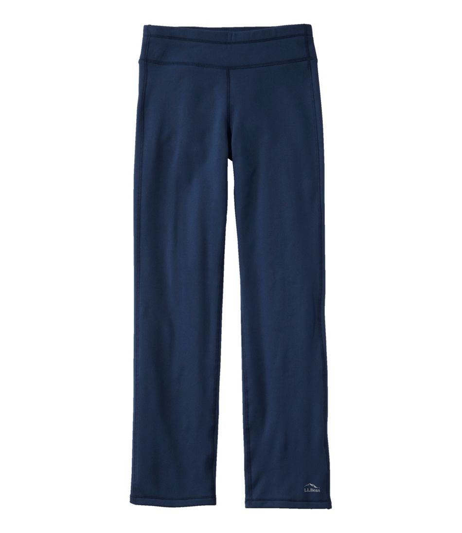 Women's PrimaLoft ThermaStretch Fleece Pants, Mid-Rise Straight-Leg | L.L.Bean Great Value