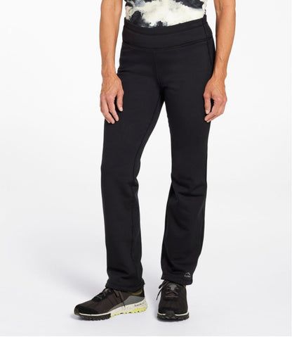 Women's PrimaLoft ThermaStretch Fleece Pants, Mid-Rise Straight-Leg | L.L.Bean Great Value