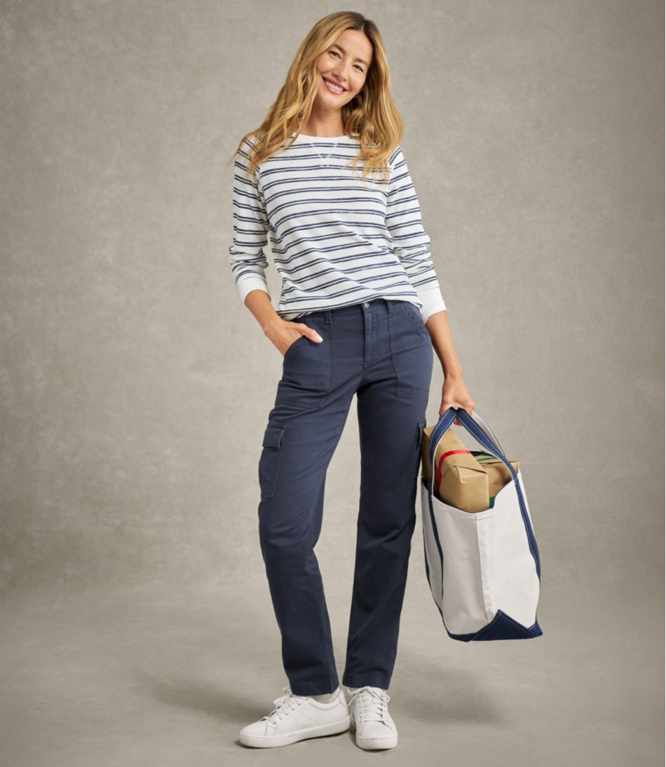 Women's Comfort Stretch Pants, Mid-Rise Straight-Leg Cargo | L.L.Bean Latest