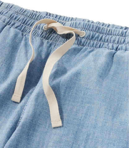 Women's Lakewashed Pull-On Chinos, Mid-Rise Wide-Leg Chambray | L.L.Bean Featured