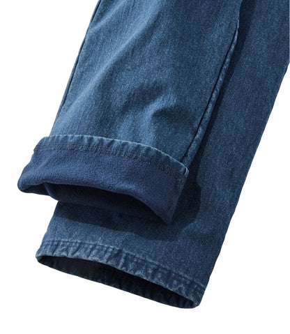 Women's Perfect Fit Pants, Denim Straight-Leg Fleece-Backed | L.L.Bean Best Seller