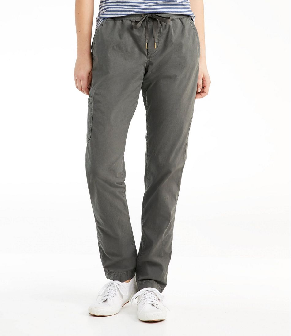 Women's Stretch Ripstop Pull-On Pants, Slim-Leg | L.L.Bean Recommended