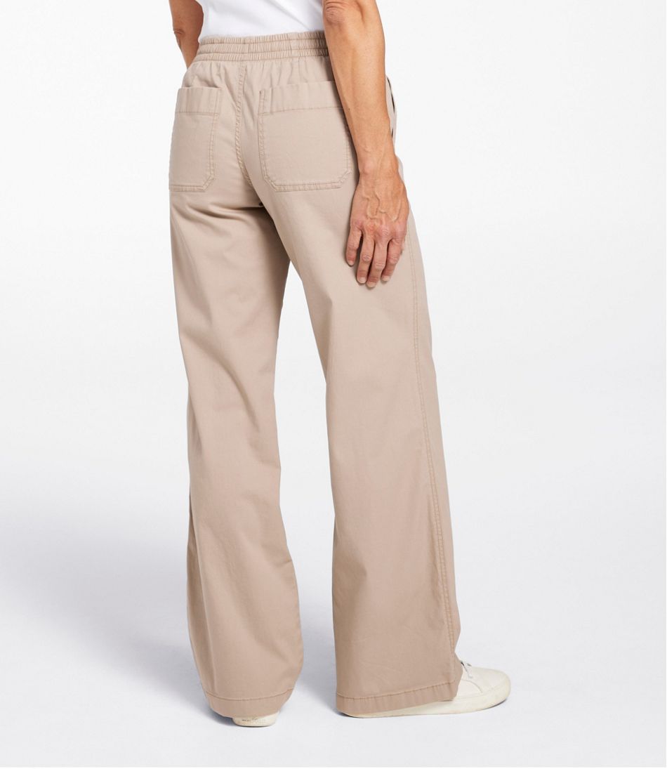 Lakewashed Pull-on Chinos, Mid-Rise Wide-Leg | L.L.Bean Classic