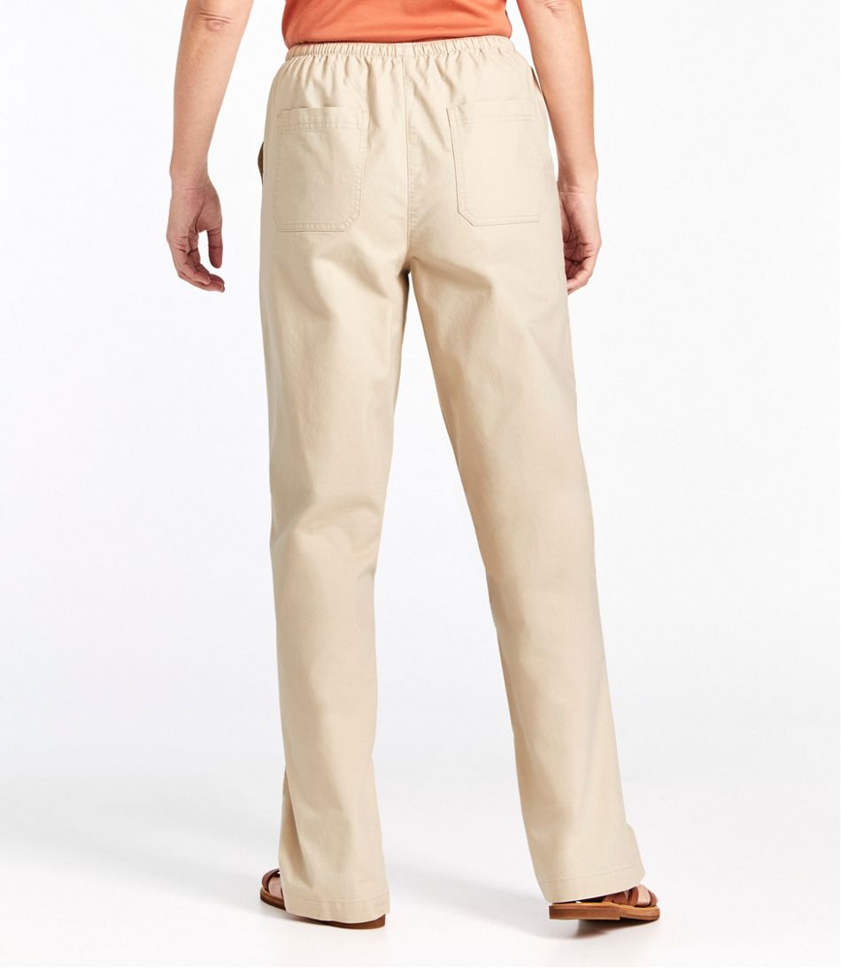 Women's Sunwashed Canvas Pants, High-Rise Straight-Leg | L.L.Bean Value