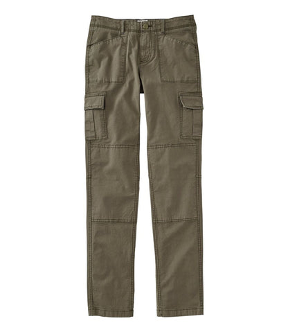Women's Stretch Canvas Cargo Pants, Mid-Rise Straight-Leg | L.L.Bean Featured