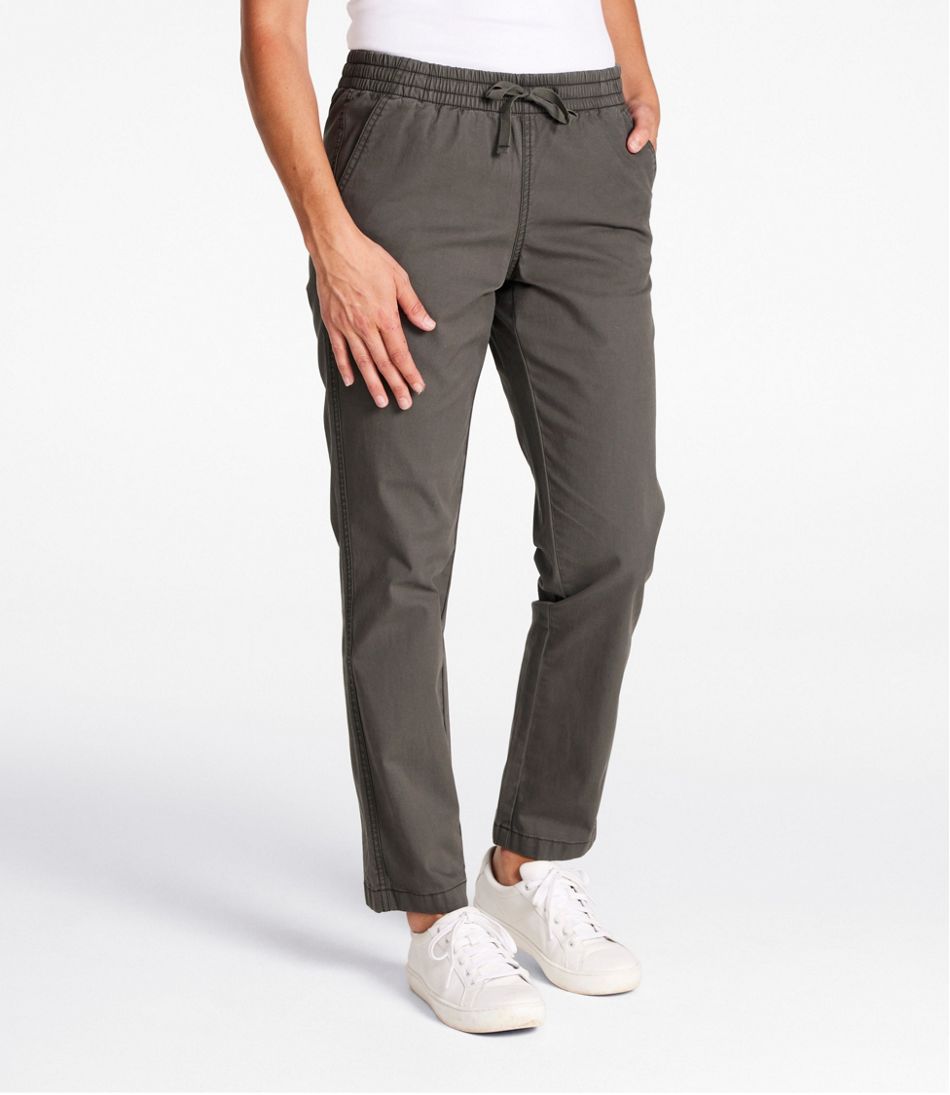 Women's Lakewashed Chino Pants, Mid-Rise Pull-On Ankle | L.L.Bean Exclusive