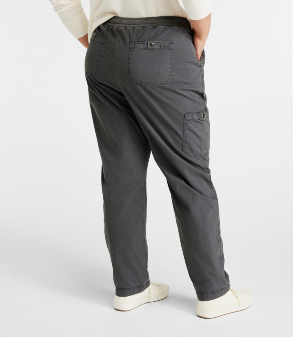 Women's Stretch Ripstop Pull-On Pants, Slim-Leg Fleece-Lined | L.L.Bean Classic