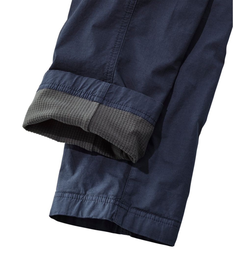 Women's Stretch Ripstop Pull-On Pants, Slim-Leg Fleece-Lined | L.L.Bean Classic