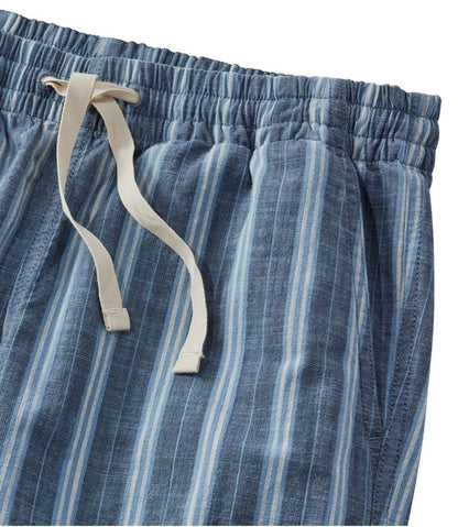 Women's Lakewashed Pull-On Chinos, Mid-Rise Wide-Leg Stripe Chambray | L.L.Bean Value