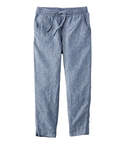 Women's Premium Linen Pull-On Ankle Pants, Mid-Rise Tapered-Leg | L.L.Bean Everyday