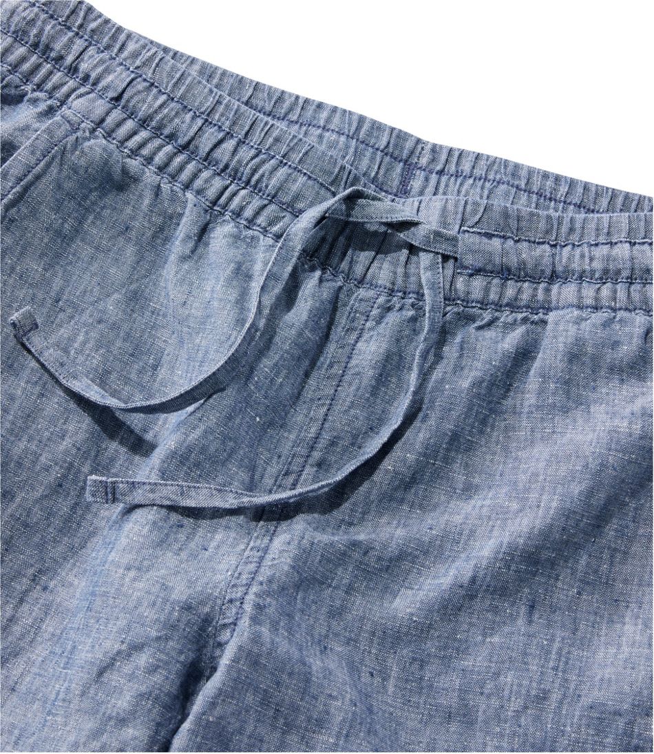 Women's Premium Linen Pull-On Ankle Pants, Mid-Rise Tapered-Leg | L.L.Bean Everyday