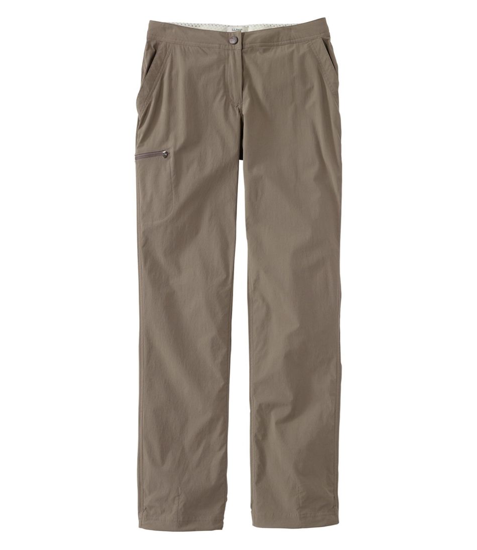 Women's Water-Repellent Comfort Trail Pants, Mid-Rise Straight-Leg | L.L.Bean Great Value