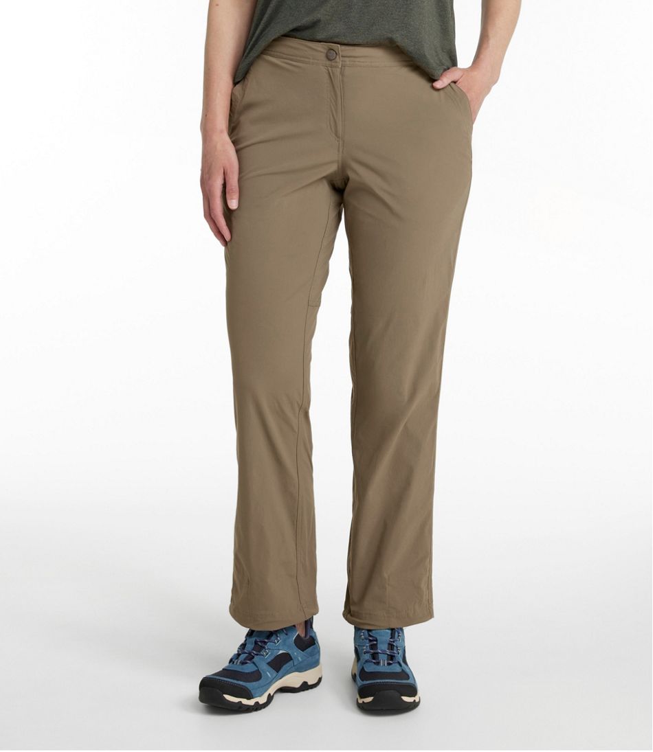 Women's Water-Repellent Comfort Trail Pants, Mid-Rise Straight-Leg | L.L.Bean Great Value